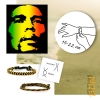 Pulsera rasta de hilo elastico, bandera rasta, Hippie, Bod Marley, jamaica