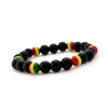 Pulsera rasta de hilo elastico, bandera rasta, Hippie, Bod Marley, jamaica