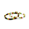 Pulsera rasta de hilo elastico, bandera rasta, Hippie, Bod Marley, jamaica