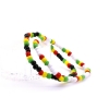 Pulsera rasta de hilo elastico, bandera rasta, Hippie, Bod Marley, jamaica