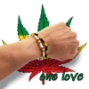 Pulsera rasta de hilo elastico, bandera rasta, Hippie, Bod Marley, jamaica