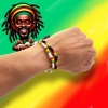 Pulsera rasta de hilo elastico, bandera rasta, Hippie, Bod Marley, jamaica