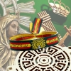 Pulsera Guardia Civil, patrona virgen del Pilar y la bandera de España. Zaragoza Virgen Pilar