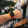 Pulsera bandera de Cataluña y Aragón, Catalunya de tela para hombre y mujer.