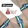 Pulsera de Andalucía y Betis con Virgen del Rocío ajustable para hombre y mujer