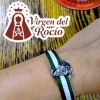 Pulsera de Andalucía y Betis con Virgen del Rocío ajustable para hombre y mujer