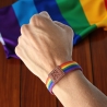 Pulsera elástica LGTBI, de tela con el arcoíris , orgullo Gay, transexual, lesbianas.