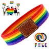 Pulsera elástica LGTBI, de tela con el arcoíris , orgullo Gay, transexual, lesbianas.