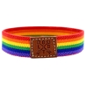 Pulsera elástica LGTBI, de tela con el arcoíris , orgullo Gay, transexual, lesbianas.