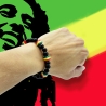 Pulsera jamaicana de cuentas y elástica multicolor, reggae