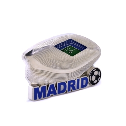 Imán de Nevera Fútbol Madrid | Diseño 3D Estadio y Cibeles| Recuerdo de Madrid