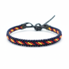 Pulsera de bandera de españa para hombre y mujer ajustable artesanal azul.