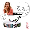 Pulsera de tela, pulseras trenzadas, etnicas, de colores, ajustable para niños y niñas, mujer y hombre.