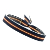 Pulsera de tela azul marina con bandera de España, ajustable para hombres y mujeres .Elegir ancho.