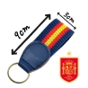Llavero de tela azul con bandera de España para hombre y mujer