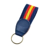 Llavero de tela azul con bandera de España para hombre y mujer