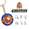 Llavero de escudo de España azul y bamdera