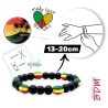 Pulsera rasta de hilo elastico, bandera rasta, Hippie, Bod Marley, jamaica