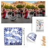 Imán de Nevera de Sevilla | Diseño: Madera, Azulejo o Plato Cerámico | Recuerdo con Giralda y Flamenca | Souvenir de Andalucía