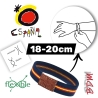 Pulsera elástica de la bandera de España azul, brazalete elastico se puede mojar y lavar