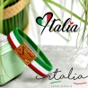 Pulsera con la bandera de Italia, bandera italiana elastica Italy