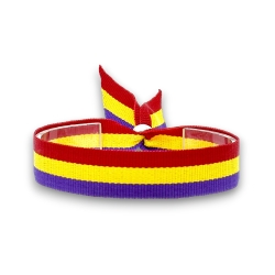 Pulsera de la Bandera Republicana España para hombre y mujer ajustable de tela.