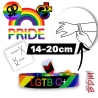Pulsera de tela LGTBIQ+, Lesbianas, Gays, Transexuales, Bisexuales, Intersexuales y Queer.