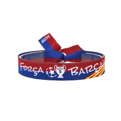 Pulsera futbol Barcelona color azul y rojo.
