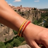 Pulsera bandera de Cataluña y Aragón, Catalunya de tela para hombre y mujer.