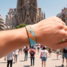 Pulsera Barcelona | Recuerdos: Sagrada Familia, Mosaico, parque Güel, Dali | Pulsera Ajustable | Souvenir Hombre y Mujer