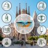 Pulsera Barcelona | Recuerdos: Sagrada Familia, Mosaico, parque Güel, Dali | Pulsera Ajustable | Souvenir Hombre y Mujer
