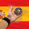 Imán para nevera metálico con bandera de España