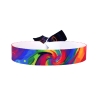 Pulsera de tela LGTBIQ+, Lesbianas, Gays, Transexuales, Bisexuales, Intersexuales y Queer.