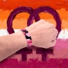 Pulsera de tela LGTBIQ+, Lesbianas, Gays, Transexuales, Bisexuales, Intersexuales y Queer.