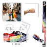 Pulsera de tela LGTBIQ+, Lesbianas, Gays, Transexuales, Bisexuales, Intersexuales y Queer.