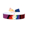 Pulsera de tela LGTBIQ+, Lesbianas, Gays, Transexuales, Bisexuales, Intersexuales y Queer.