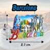 Imán de Barcelona, Sagrada Familia, Parque Güell, Recuerdos de Viaje, Mosaico Gaudí, Museo Dalí, Souvenir Barcelona