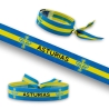 Pulsera de asturias, bandera asturiana de tela azul con escudo