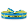 Pulsera de asturias, bandera asturiana de tela azul con escudo