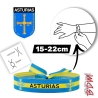 Pulsera de asturias, bandera asturiana de tela azul con escudo