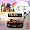 Pulsera de tela LGTBIQ+, Lesbianas, Gays, Transexuales, Bisexuales, Intersexuales y Queer.