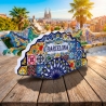 Imán de Barcelona, Sagrada Familia, Parque Güell, Recuerdos de Viaje, Mosaico Gaudí, Museo Dalí, Souvenir Barcelona