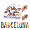 Espejo de Bolsillo Barcelona Doble 15x| Diseño Barcelona a Elegir: Corazón con Monumentos o Salamandra Estilo Gaudí
