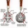 Pulsera de San benito, Medalla de Benito de Nursia, patrono de europa, regla de San benito y patriarca monacal. Medida ajustable