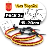 Pulsera de hilo trenzada con bandera de españa