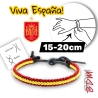 Pulsera de hilo trenzada con bandera de españa
