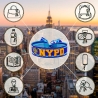 Pulseras New York | NYPD, Estatua de la Libertad, harlerm, times square, wall street Manhattan Skyline | Viaje NYC Ajustable