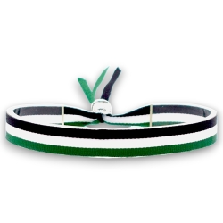 Pulsera bandera Extremadura de tela para hombre y mujer con cierre ajustable.