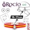 Pulsera Virgen del Rocío, bandera de España. Elige tu medida