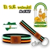 Pulsera y llavero a juego de tela con las banderas de España y Andalucía.